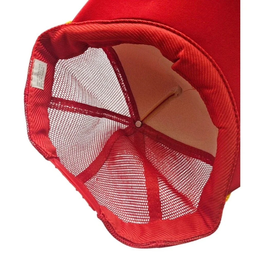 Vintage Attarco Trucker Hat Cap Snapback Red Mesh Japanese Engines Promo 80s 90s